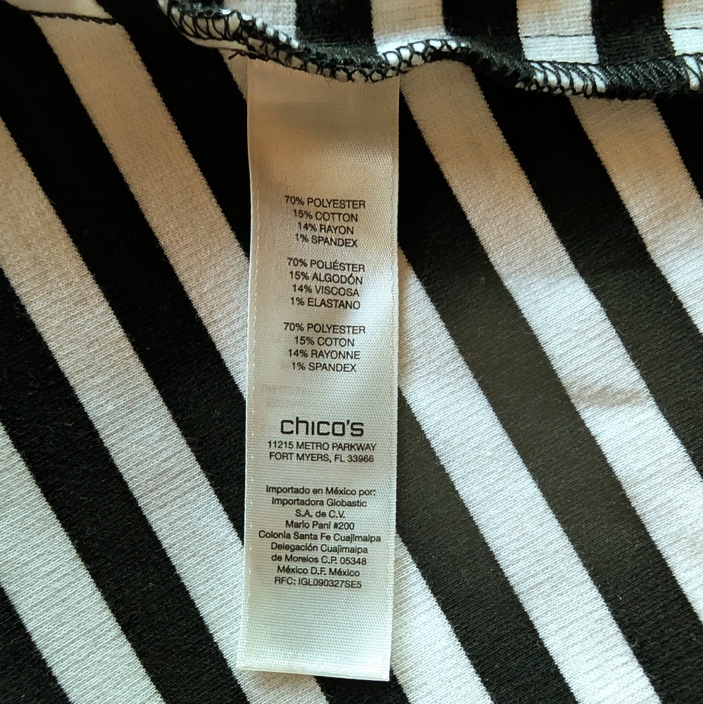 CHICO’s Blazer - B/W Striped - Sz 3 or XL - NWT - Picture 11 of 14